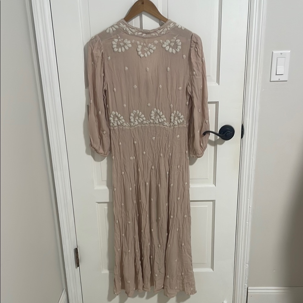 Free People Fable Midi Dress In Antique Peach - Picture 6 of 9